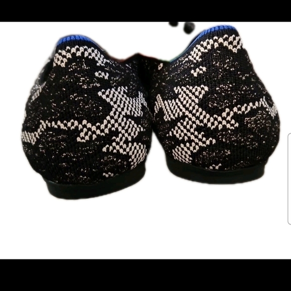 Rothys The Flat Black And White Chantilly Lace Loafer 10 - Picture 4 of 11